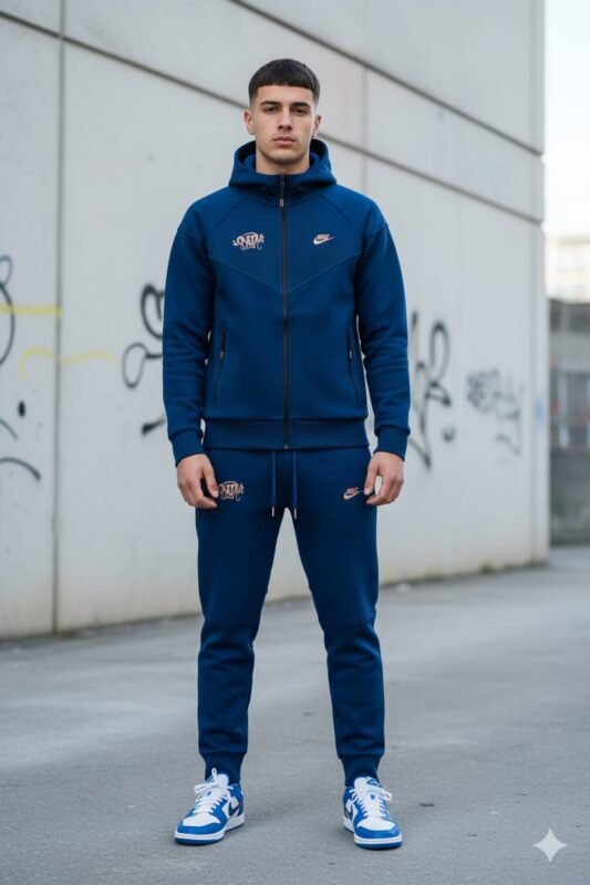 Nike Blue Tech Fleece Tracksuit by Central Cee Syna World